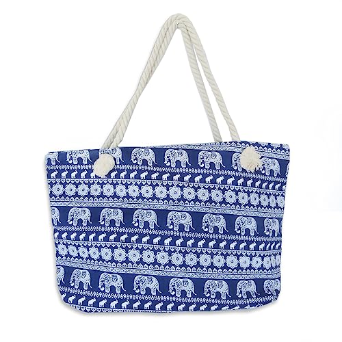 Sonia Originelli Strandtasche Elefant Beachbag Tasche Farbe Blau