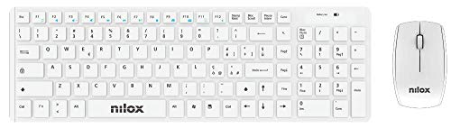 Nilox Kabellose Tastatur und Maus weiß