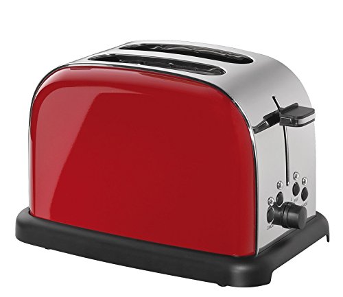 Cilio Toaster, Edelstahl, rot, 32 x 23 x 21 cm