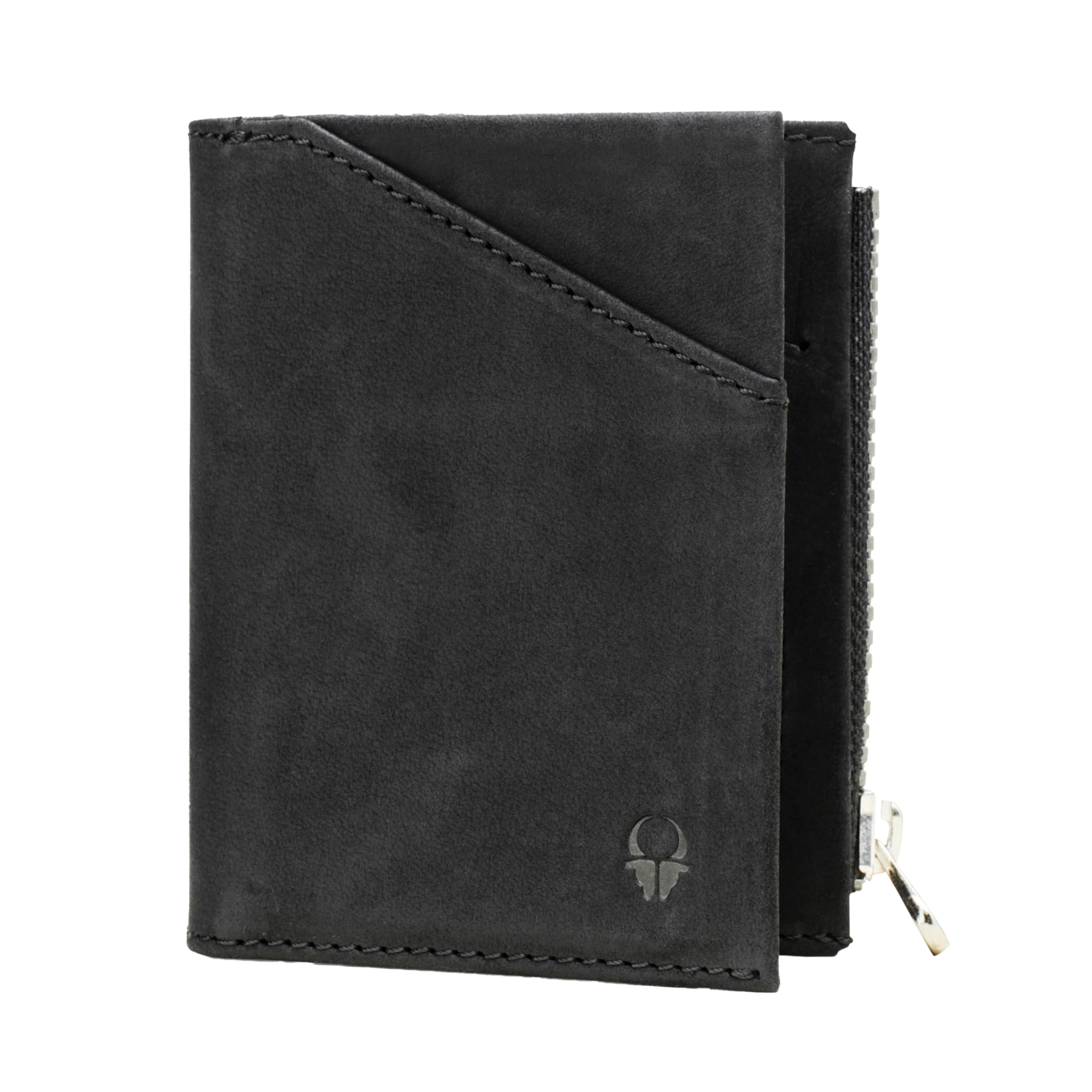 DONBOLSO Herren Leder Slim Wallet mit Münzfach - Herren Front Pocket Wallet - Minimalistische Brieftasche RFID-Blockierung Karteninhaber - Leder Bifold Slim Wallet für Männer mit schönen Geschenk-Box