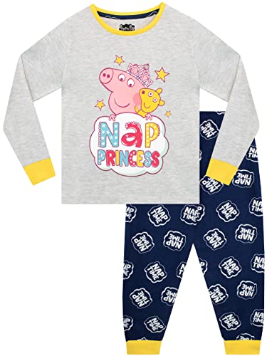 Peppa Pig Mädchen Peppa Pig Pyjamas Nachtwäsche für Kinder Grau 110