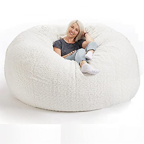 IJNBHU Sitzsack-Sesselbezug Sitzsack Hülle,Riesiger Pelz-Sitzsack Sofabezug, extra groß, waschbar, Sitzsackbezug für Kinder, Sitzsack-Bezug ohne Füllung(Color:1,Size:5ft)