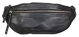 Becksöndergaard Bauchtasche Damen Belly Bum Bag aus Leder Schwarz mit Reißverschlusstaschenb - Größe 23x17 cm - 200100-010