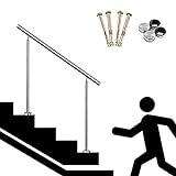 MYAOU Edelstahl-Geländer für Treppen - höhenverstellbar - Treppengeländer für ältere und behinderte Menschen im Innenbereich