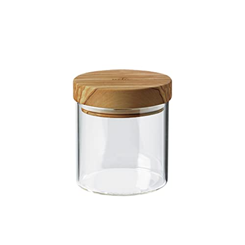 Vorratsglas mit Olivenholzdeckel, 400 ml, 11 cm