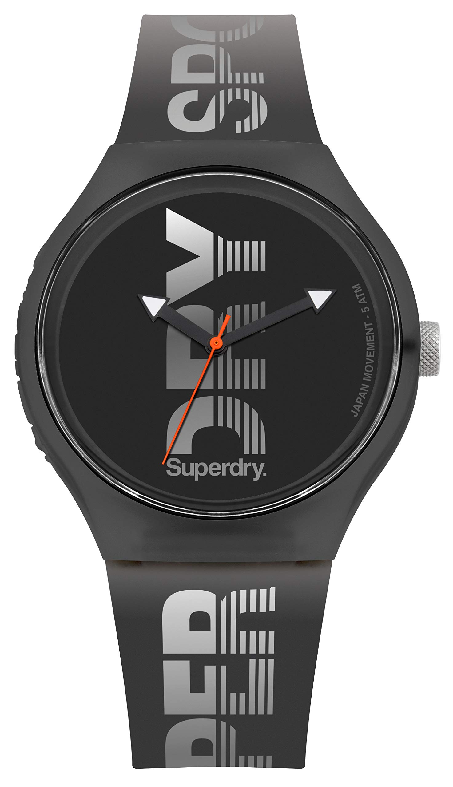 Superdry Herren Analog Quarz Uhr mit Silikon Armband SYG189B