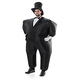 AirSuits Aufblasbares Kostüm Fesch Smoking Fett Anzug, Fasching Karneval Party Outfit