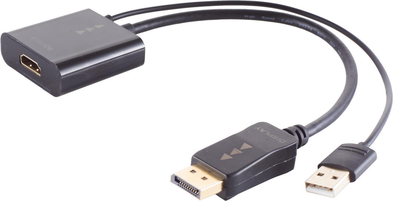 SHVP BS10-01011 - HDMI Adapter, HDMI-A Buchse > DisplayPort Stecker, 30cm
