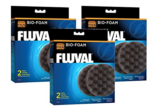 Fluval Bio Foam Schaumstoffpatrone für Fluval Außenfilter FX4 , FX5 und FX6, 2er Pack