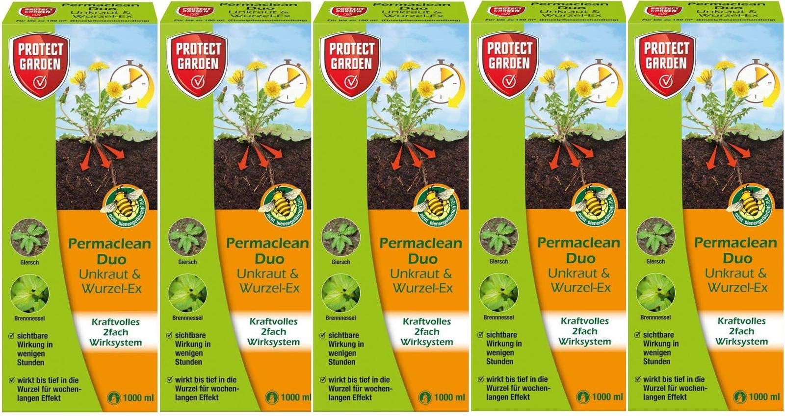 5 X 1L Protect Garden Permaclean Duo