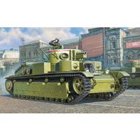 Zvezda 500783694 500783694-1:35 T-28 Heavy Tank-Plastikbausatz-Modellbausatz-Zusammenbauen-Bausatz-für Einsteiger-detailliert, grau