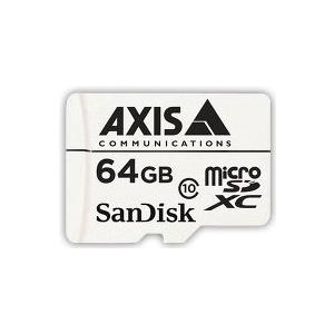 AXIS Surveillance - Flash-Speicherkarte (microSDXC-an-SD-Adapter inbegriffen) - 64GB - Class 10 - microSDXC - weiß (Packung von 10) (5801-961)