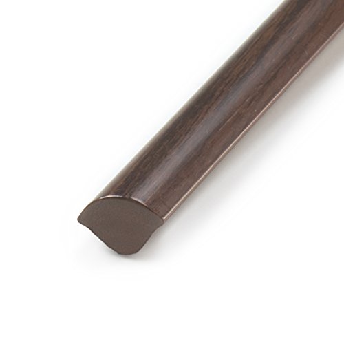 100m DQ-PP PVC VIERTELSTAB | Nussbaum | 13mm x 13mm | 40 x 2,5m | Kunstoff Winkelprofil