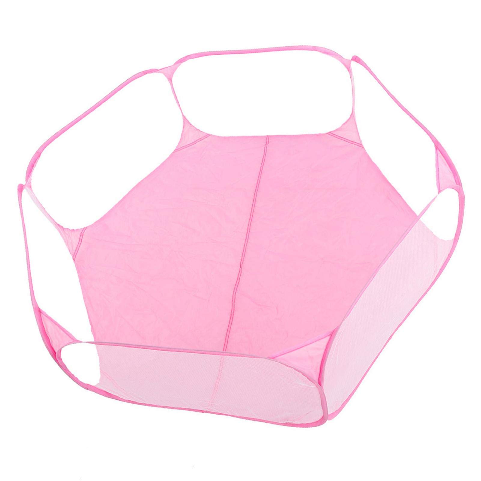 Yisenda Haustier Laufstall, Haustier Faltzaun Atmungsaktiv Faltbar Tragbar Komfortabel Transparent Für Haustier Für Welpe Katzenkaninchen zum Spielen für die Ruhe(Pink)