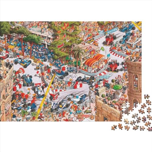 Caravan Race 1000 Stück Puzzle Puzzle Kunst Geschenke Schwieriges Illustration Style Puzzlespiel Geburtstagsgeschenk Stressabbau-Spielzeug 1000pcs (75x50cm)