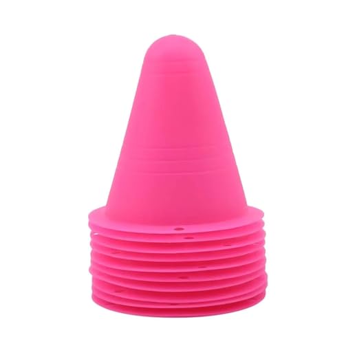 10 Teile/Satz Skate Marker Training Road Cones Roller Fußball Fußball Rugby Skating Hindernis Roller Skate Pile Suppplies (Color : Pink, Size : A)