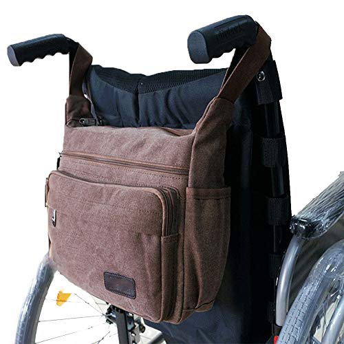 RANRANHOME Rollstuhltasche Rollstuhl-Leinwand-Tasche Side Pouch Korb Aufbewahrungsveranstalter Tote Mobilitätsgeräte