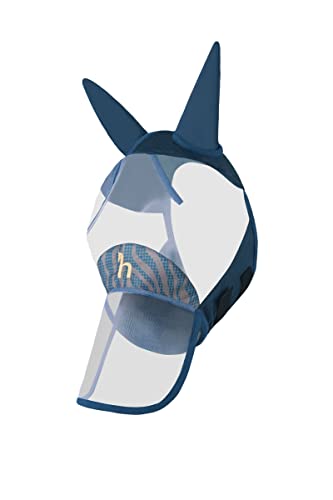 Horze Pferde Fliegenmaske Kenya; Fliegenhaube mit Nasenschutz für Pferde