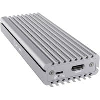 Icy Box SSD m.2 NVMe Gehäuse, USB 3.1 (Gen2, 10 Gbit/S), Kühlsystem, USB-C, USB-A, PCIe m-Key, Aluminium, Silber