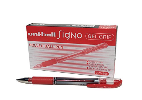 Uni-Ball UM151S SigNo Gel-Tintenroller Komfort-Griff 0,7 mm Spitze 0,5 mm Strichbreite 12 Stück blau