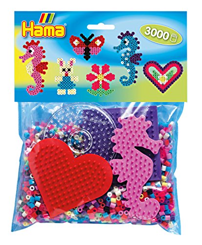 Hama 4412 - Packung für Spielgruppen, ca. 3000 Bügelperlen, 4 Stiftplatten und Zubehör