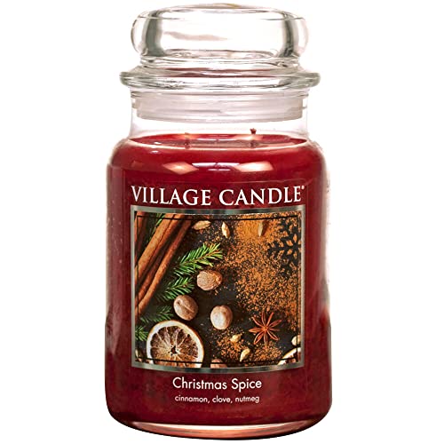 Village Candle Duftkerze im Glas, Duft: Christmas Spice, klein, 325 ml Large (26 oz)