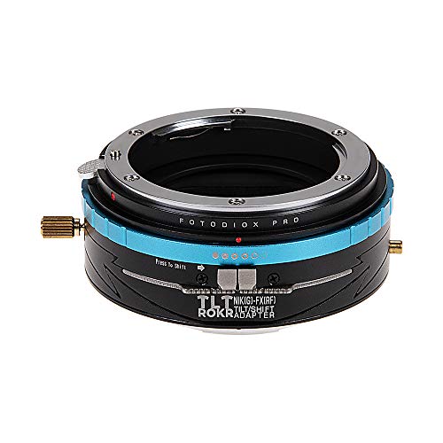 Fotodiox Pro Tlt Rokr Tilt/Shift Objektiv-Adapter für Nikon NIKKOR F Mount G-Type D/SLR Objektive auf Fujifilm Fuji X-Serie spiegelloses Kameragehäuse