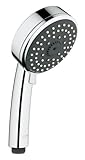 GROHE Vitalio Comfort 100- Handbrause (wassersparend, 4 Strahlarten, Universal- Befestigungssystem), rund,chrom, 26094000