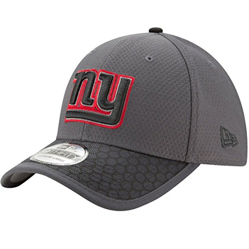 New York Giants New Era NFL 39THIRTY 2017 Sideline Graphite Flex Fit Hat Hut