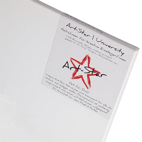 Art-Star 2 University KEILRAHMEN 80x100 cm | Leinwände auf Keilrahmen | Leinwandtuch vorgrundiert, malfertige bespannte große Keilrahmen mit Leinwand zum malen