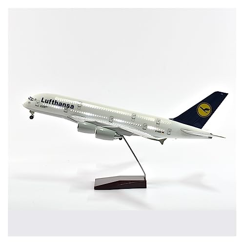 VaizA Flugzeuge Outdoor Toy 47 cm Großes Lufthansa Airbus A350-Flugzeug, Modellflugzeug, Maßstab 1:160, Druckguss-Harz, Licht- Und Radflugzeug, Geschenkkollektion (Farbe : EIN, Größe : with Light)