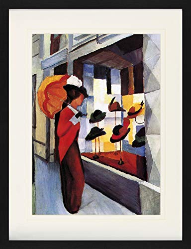 1art1 August Macke - Hutladen, 1914 Gerahmtes Poster Für Fans Und Sammler 80 x 60 cm