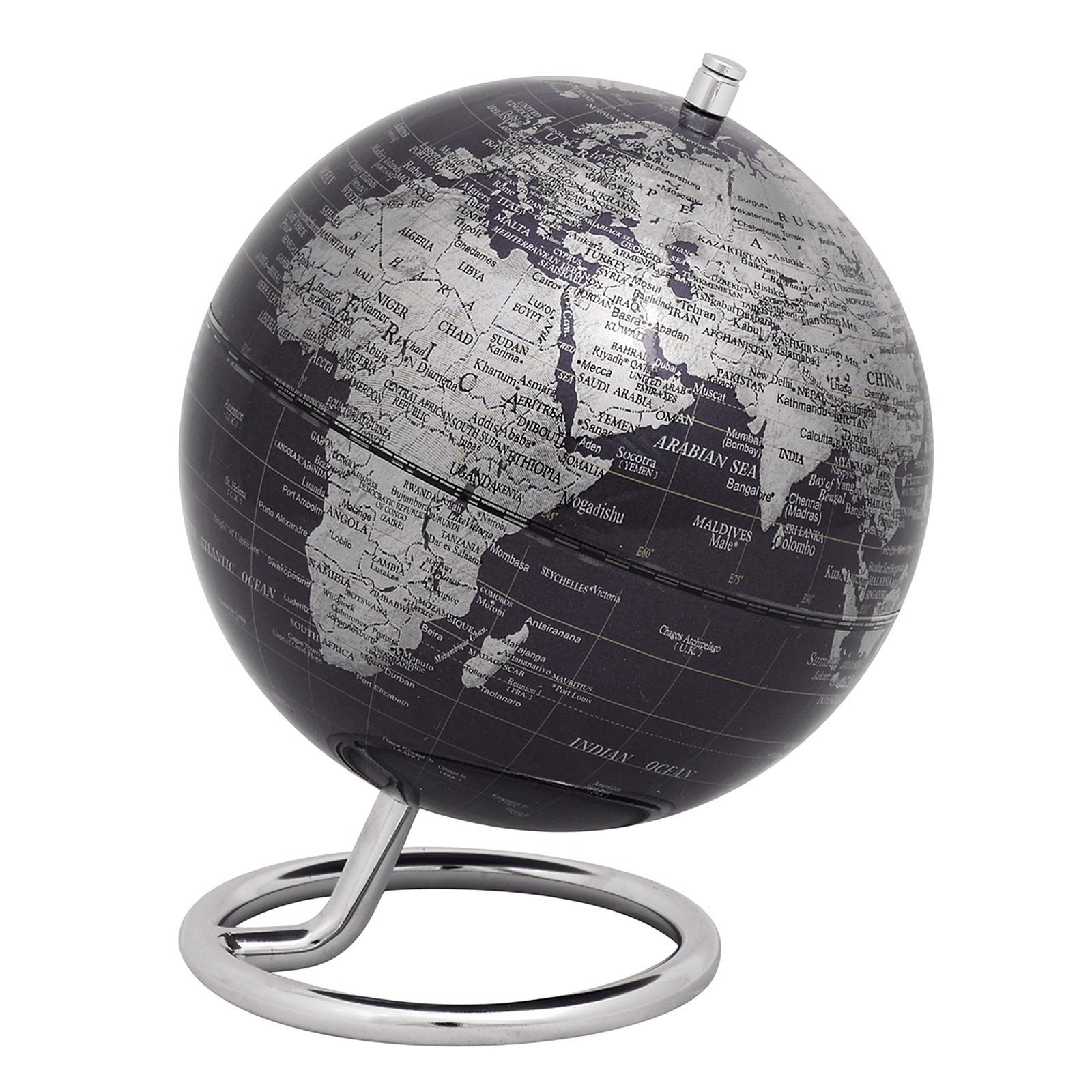 emform Mini-Globus, Galilei Black, Metall & Kunststoff, 130 x 170 mm