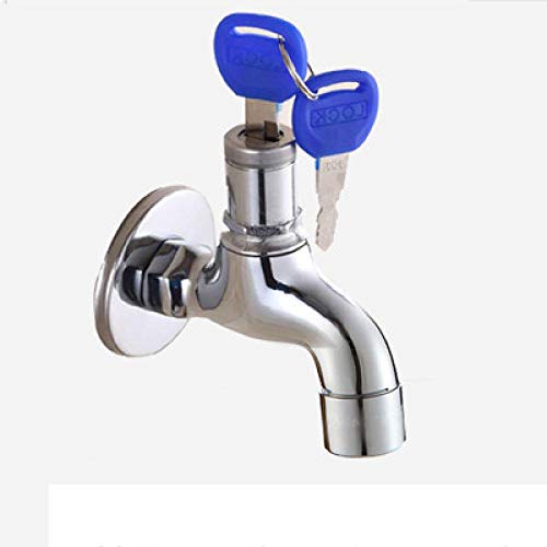 SCDXJ Outdoor-Anti-Diebstahl-Waschbecken Wasserhahn Mit Schlüsselschloss Einhand Abschließbare Haushaltswaschwasserhahn,B