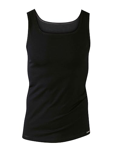 Calida Herren Athletic-Shirt Evolution Unterhemd, Schwarz (schwarz 992), Small (Herstellergröße: S = 46/48)