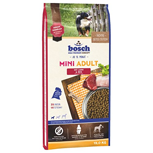 Bosch Mini Adult Lamm & Reis Trockenfutter für Hunde. Eine heathly ausgewogenen Lebensmittel für Ihren Hund