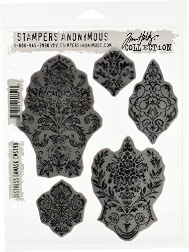 Stampers Anonymous Tim Holtz Cling Rubber Stamp Set 7"X8.5"-Distress Damask