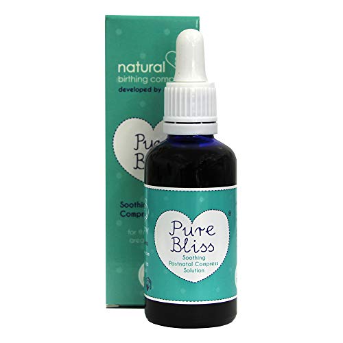 Natural Birthing Company Pure Bliss Soothing Postnatal Compress Solution, with Natural Ingredients, 1 x 50ml