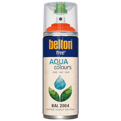 belton free Wasserlack RAL 2004 reinorange, matt, 400 ml - Geruchsneutral