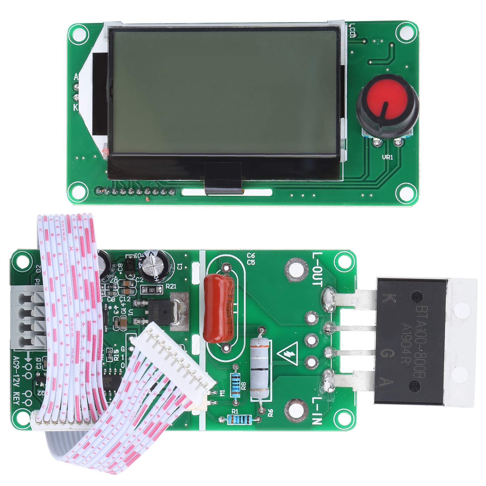 Zwinner Spot Welder Time Control Schweißmodul, 100A Digital LCD Double Pulse Encoder Punktschweißgerät Maschinenzeitsteuermodul, Akku-Punktschweißgerät für 18650 Lithium-Akku