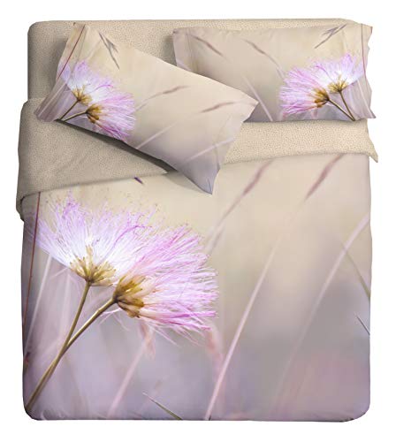 Ipersan Spighe Bettwäsche mit Fotodruck Fine Art Baumwolle Organic Beige Doppelbett
