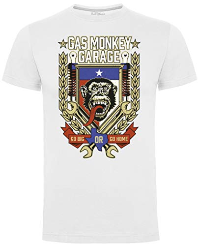 Gas Monkey Garage Go Big or Go Home Herren T-Shirt Weiß, weiß, 3XL