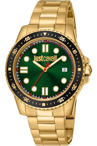 Just Cavalli Herren Analog Quarz Uhr mit Edelstahl Armband JC1G246M0265