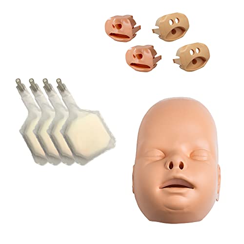 MedX5 Ersatz Zubehör für Baby HLW Übungspuppe (2x Mundstücke, 4x Ersatzlungen und 1x Gesichtshaut)