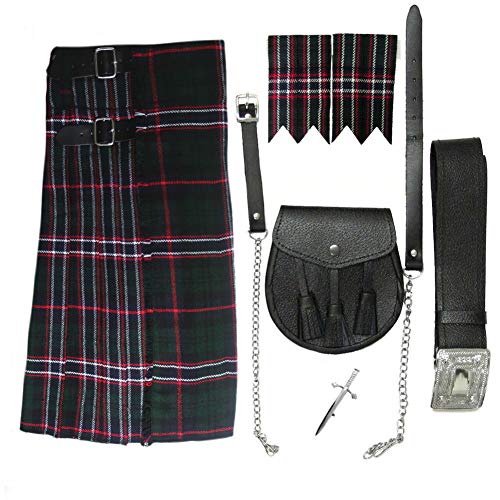 Tartanista - Herren Kilt-Set - 5-teilig - Scottish National - Taille (Nabelhöhe) 132,1cm (52“), Länge 61cm (24“)