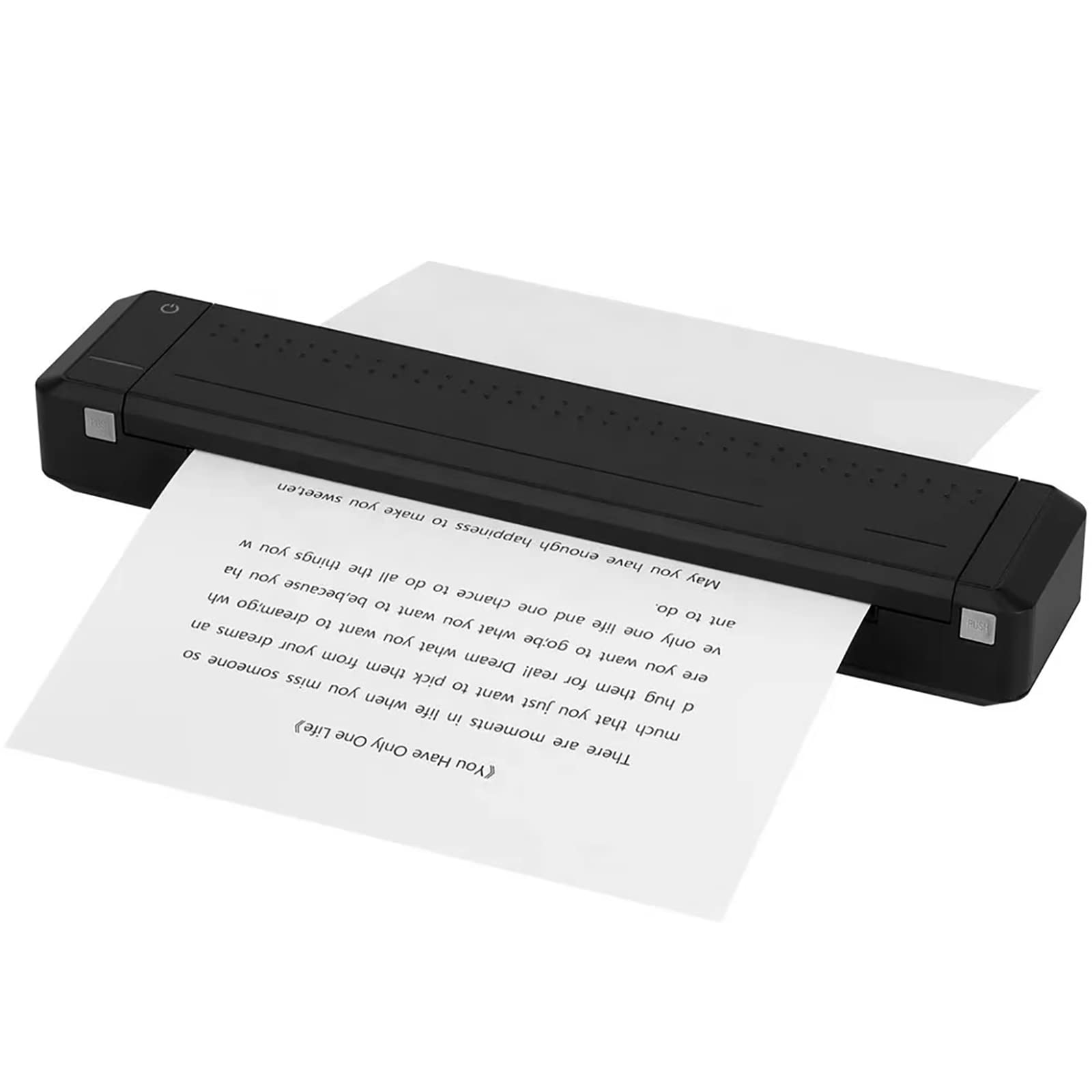 Tragbarer kabelloser Drucker für Reisen, Bluetooth-Thermodrucker ohne Tinte, Kleiner kompakter Drucker, unterstützt Thermopapier im Letter-Format von 8,5 x 11 Zoll, funktioniert mit Laptop,