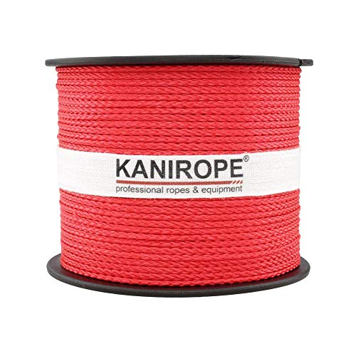 Kanirope® PP Seil Polypropylenseil MULTIBRAID 2mm 500m Farbe Rot (0114) 8x geflochten