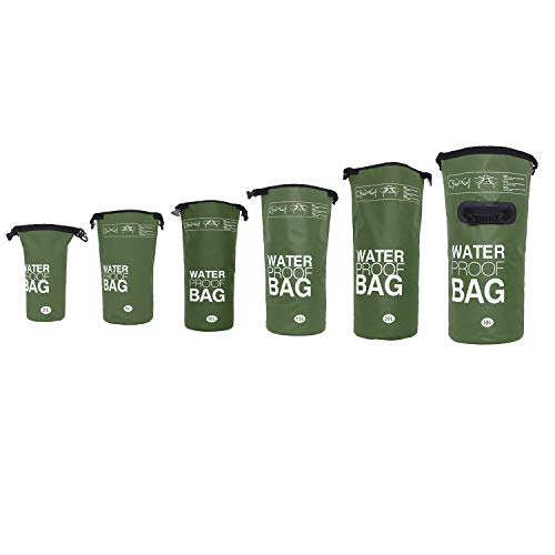 DonDon wasserdichter Outdoor Dry Bag Beutel Sack Trockentasche Trockenbeutel mit Riemen Oliv 30 Liter