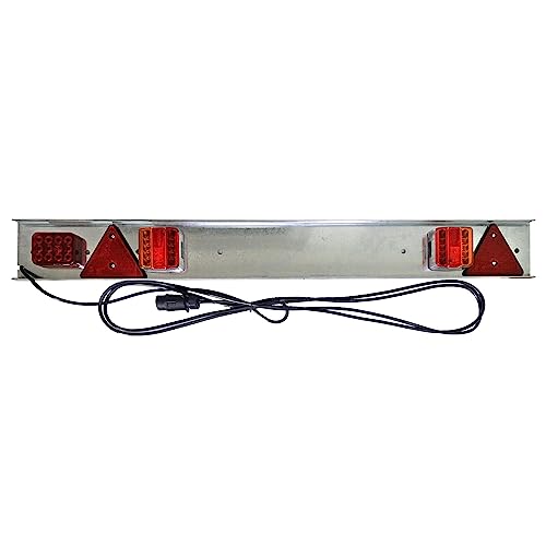 Anhänger LED Lichtleiste 125cm mit 5m Kabel 7-polig auf Metallträger | Anhängerbeleuchtung | Traversen Rücklicht