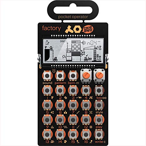 Teenage Engineering PO -16 factory - Lead Synthesizer (16 Step Sequenzer, 15 Sounds, Micro Drum Maschine, 16 Samples, Lautsprecher, Line In/Out, LCD-Display)